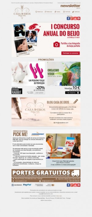 Casa de Eros newsletter n3 layout